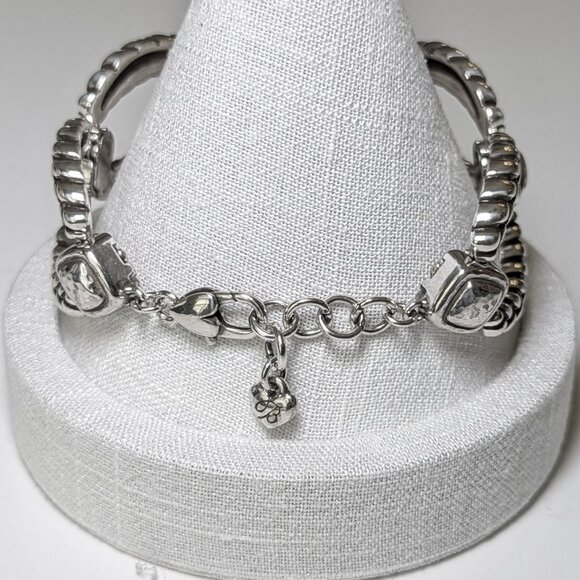 Brighton Adriel Link Braided Bracelet. Silver Plated 7"+Adjustable size extender - Picture 5 of 5
